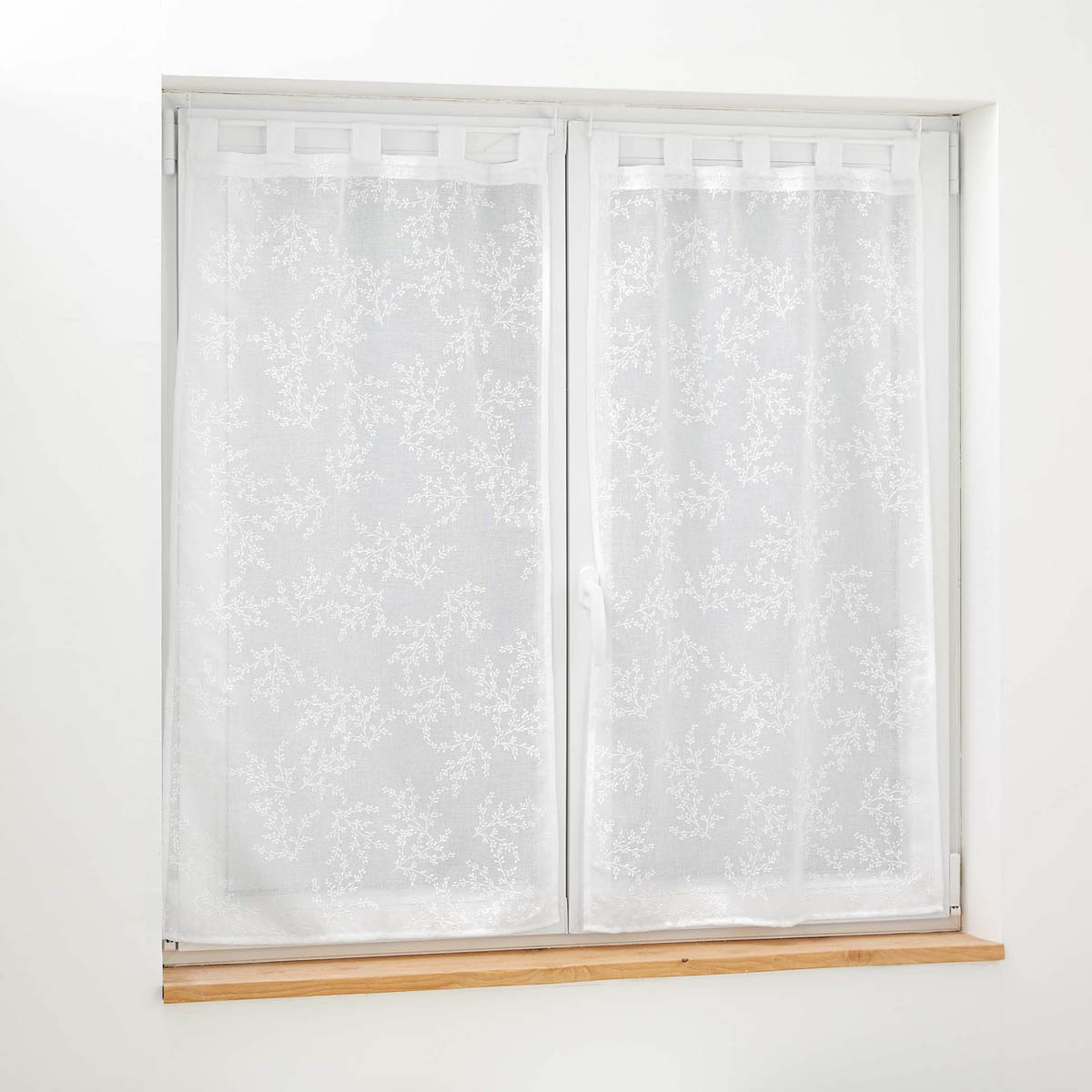 Σετ Κουρτίνες Παραθύρου (60x160) L-C Με Τιράντες Karla White 1627508