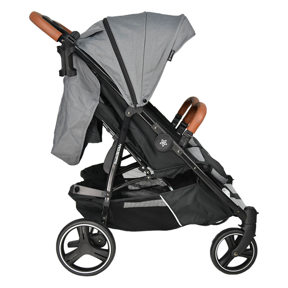 Καρότσι Για Δίδυμα (0+ Μηνών/Έως 22kg) Bebe Stars Double Trouble Grey 7901-186
