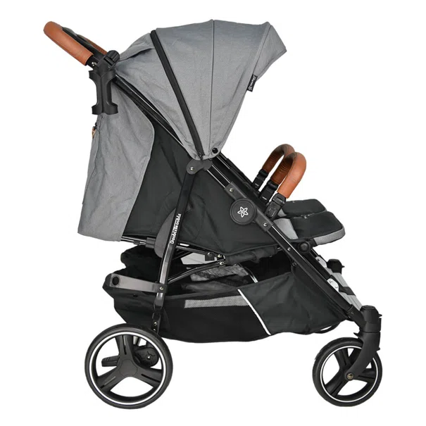 Καρότσι Για Δίδυμα (0+ Μηνών/Έως 22kg) Bebe Stars Double Trouble Grey 7901-186