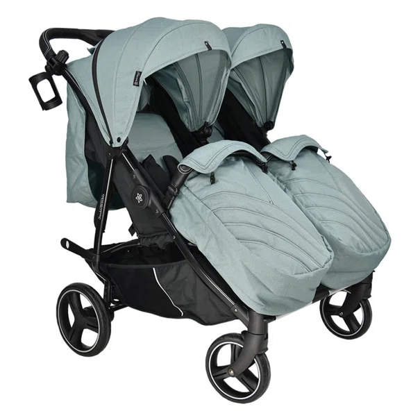 Καρότσι Για Δίδυμα (0+ Μηνών/Έως 22kg) Bebe Stars Double Trouble Petrol 7901-184