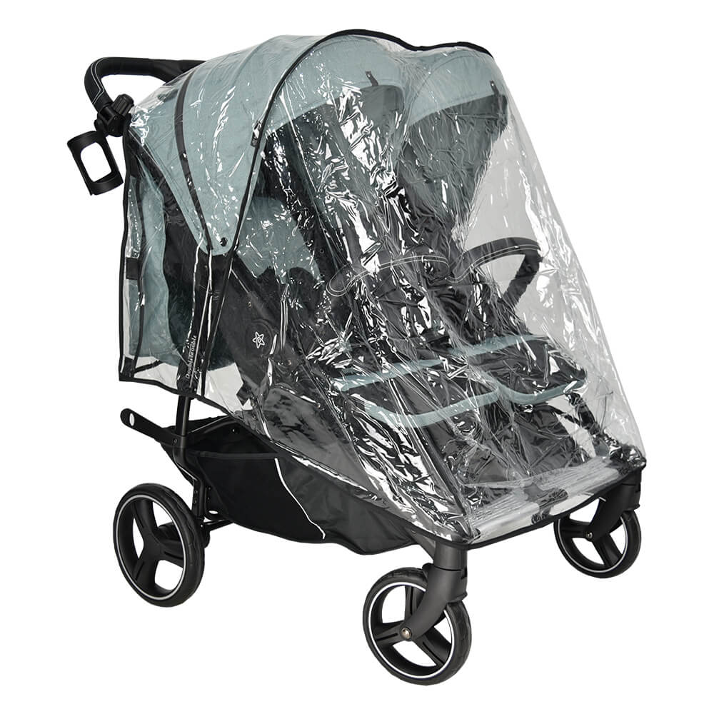 Καρότσι για Δίδυμα (0+ Μηνών Έως 22Kg) Bebe Stars Double Trouble Petrol 7901-184 Βρεφικά Καρότσια Μωρού Spitishop