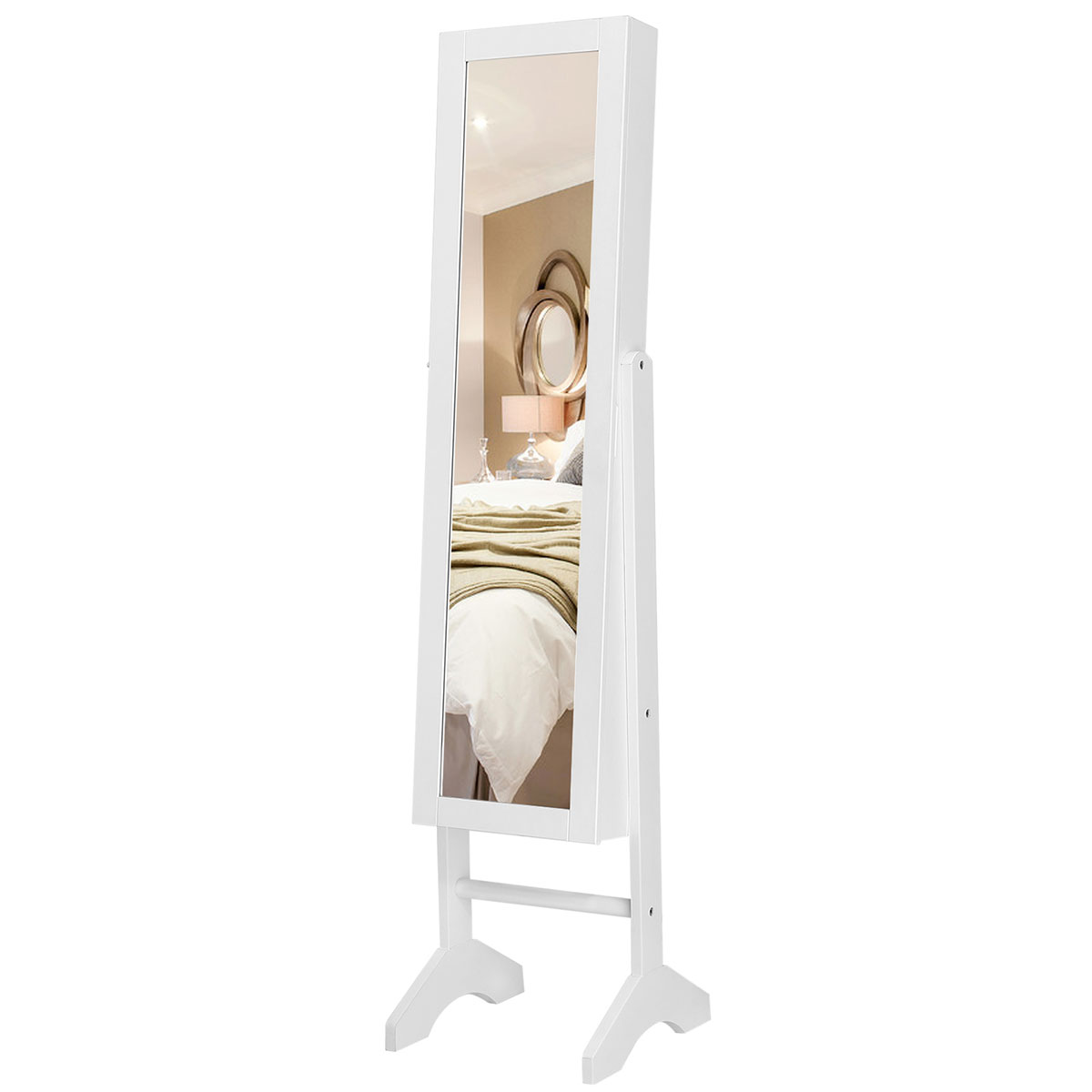 Καθρέφτης Δαπέδου/Κοσμηματοθήκη (35x35x153) Songmics JBC77W