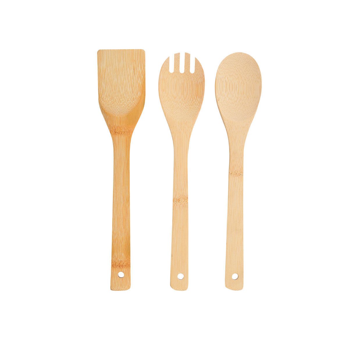 Κουτάλες Μαγειρικής + Βάση (Σετ 4τμχ) Homely Bamboo Essentials 02-18191