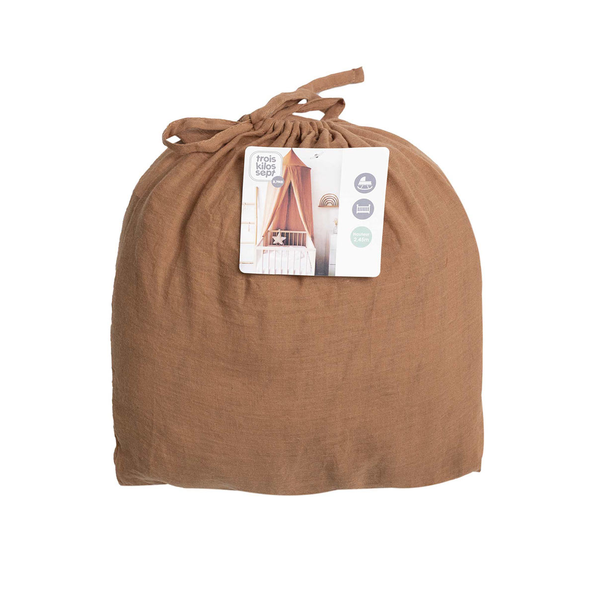 Θόλος Κούνιας Κρεβατιού (Φ60X260) Trois Kilos Sept Camel 55-8075089 Βρεφικά Προίκα Μωρού Κουνουπιέρες για Κούνια Spitishop