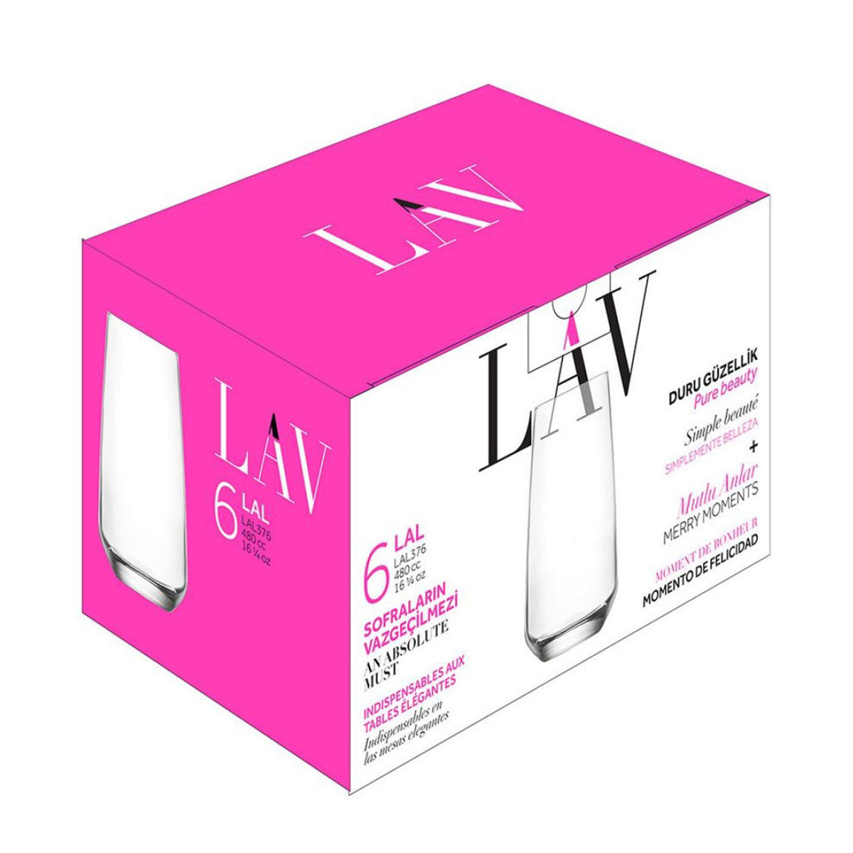 Ποτήρια Νερού 480Ml (Σετ 6Τμχ) Lav Lal Είδη Σερβιρίσματος Spitishop
