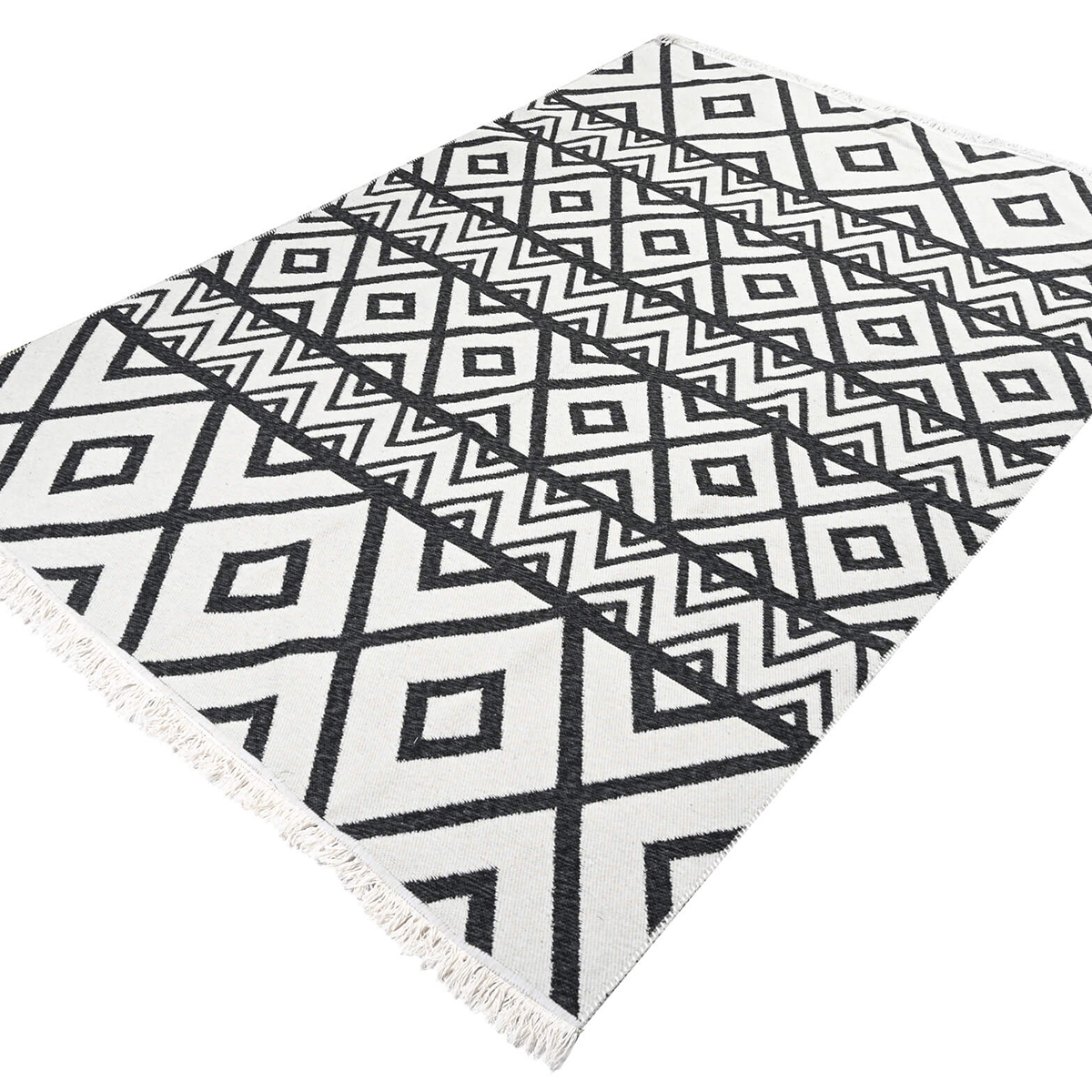 Χαλί All Season 2 Όψεων (160X230) Polcarpet Aria Artkilim 23500 Black Χαλιά Σαλονιού Spitishop