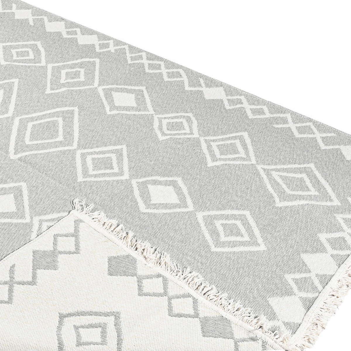 Χαλί All Season 2 Όψεων (160X230) Polcarpet Aria Artkilim 23501 L Grey Χαλιά Βαμβακερά Spitishop