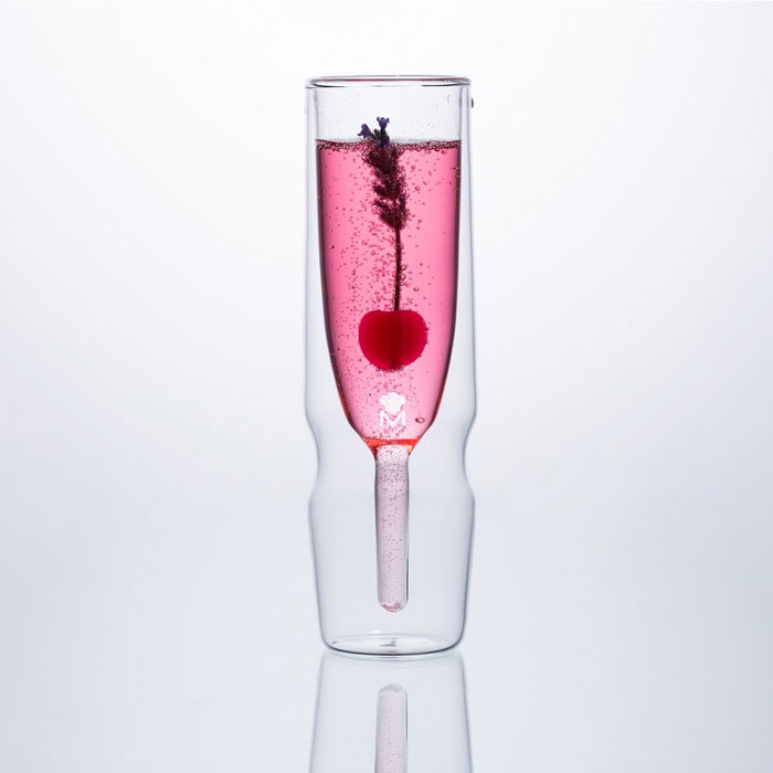 Ποτήρια Σαμπάνιας Κολωνάτα 190Ml (Σετ 2Τμχ) Bergner Double Wall Mixology Bgmp-20205 Είδη Σερβιρίσματος Spitishop