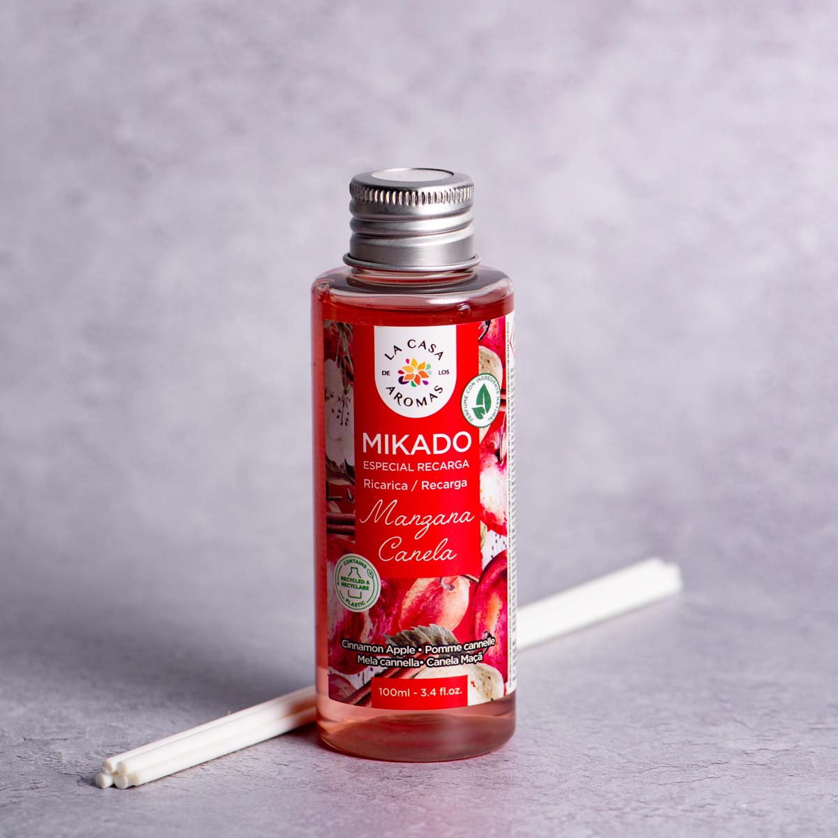 Αρωματικό Χώρου 100ml Με Στικς La Casa De Los Aromas 047764 Μήλο/Κανέλα
