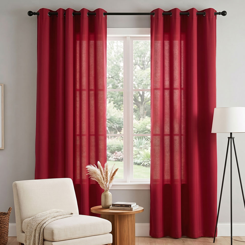 Κουρτίνα (135x240) Με Τρουκς S-F Duo Rouge R61490004