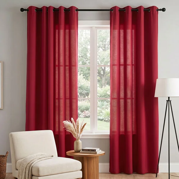 Κουρτίνα (135x240) Με Τρουκς S-F Duo Rouge R61490004