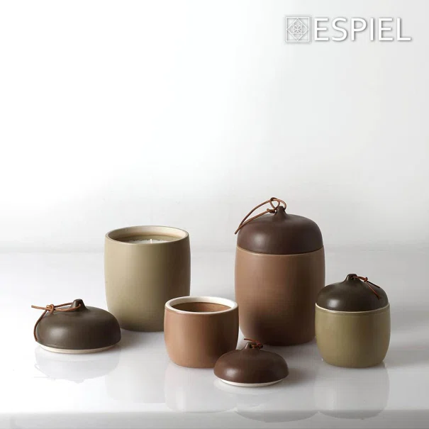 Κερί Αρωματικό (Φ10.2x12) Espiel Amber & Tonka FRS110
