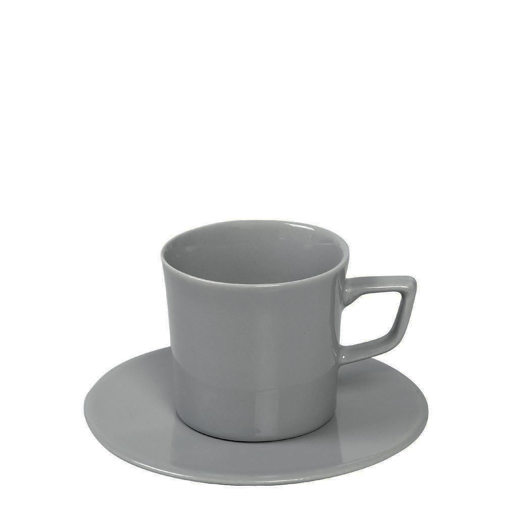 Φλυτζάνι Espresso 100ml + Πιατάκι Espiel Essentials Light Grey OWA105K6