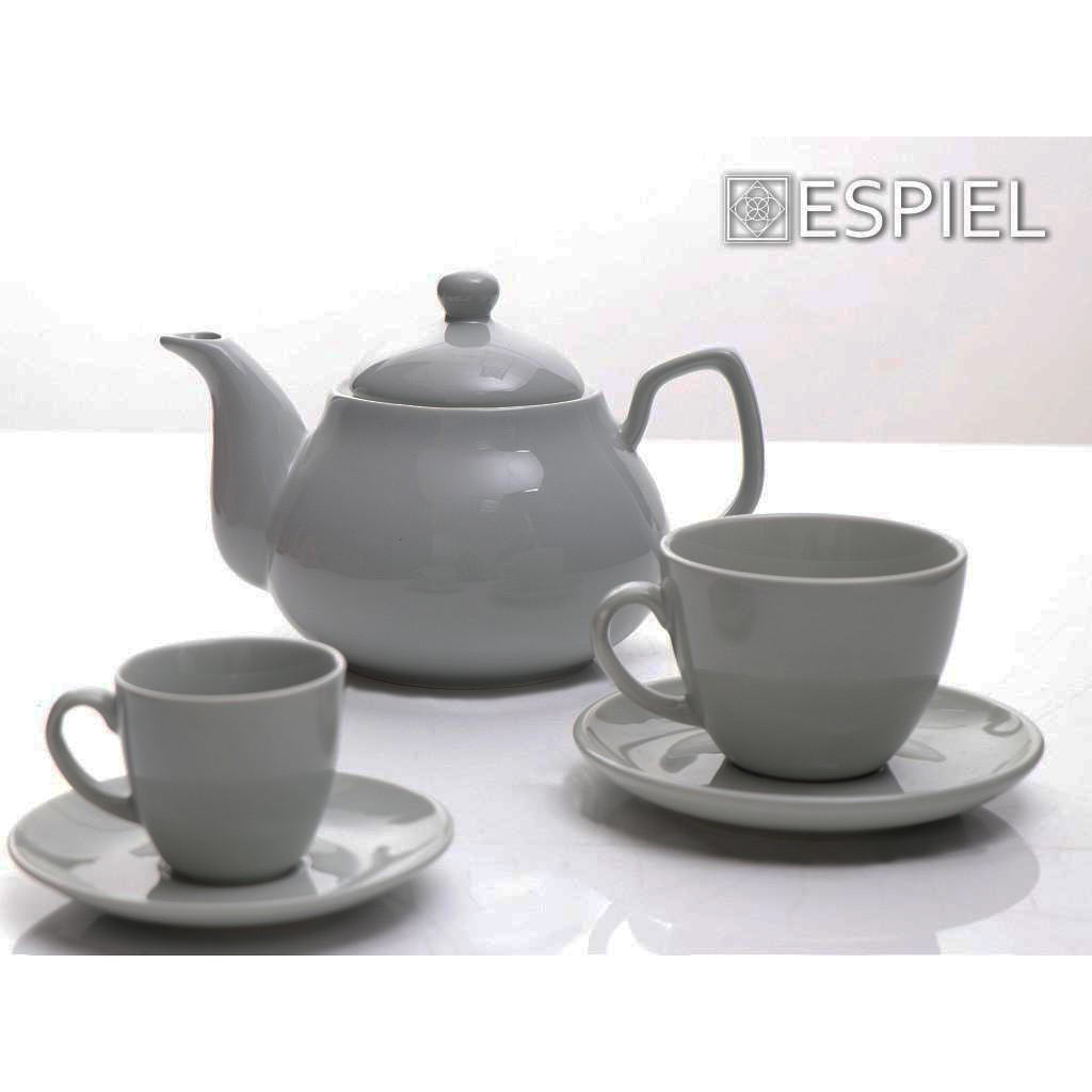 Φλυτζάνι Espresso 100ml + Πιατάκι Espiel Essentials Light Grey OWA105K6