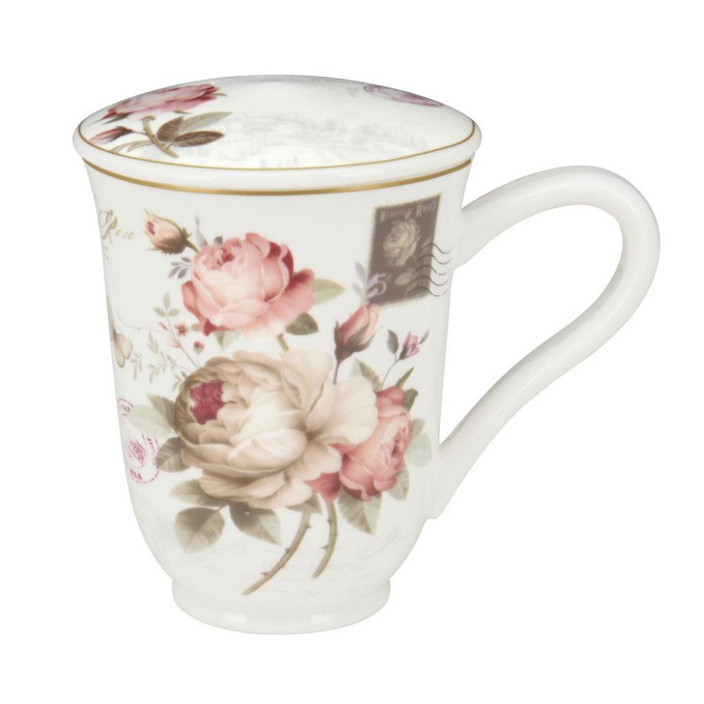 Κούπα 300ml Με Καπάκι Oriana Ferelli Romantic Touch 8779