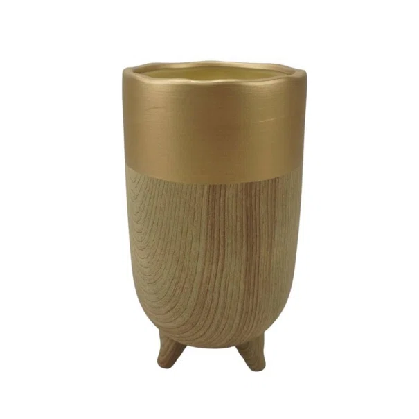 Διακοσμητικό Βάζο 27εκ. Oriana Ferelli Gold Walnut LT3713