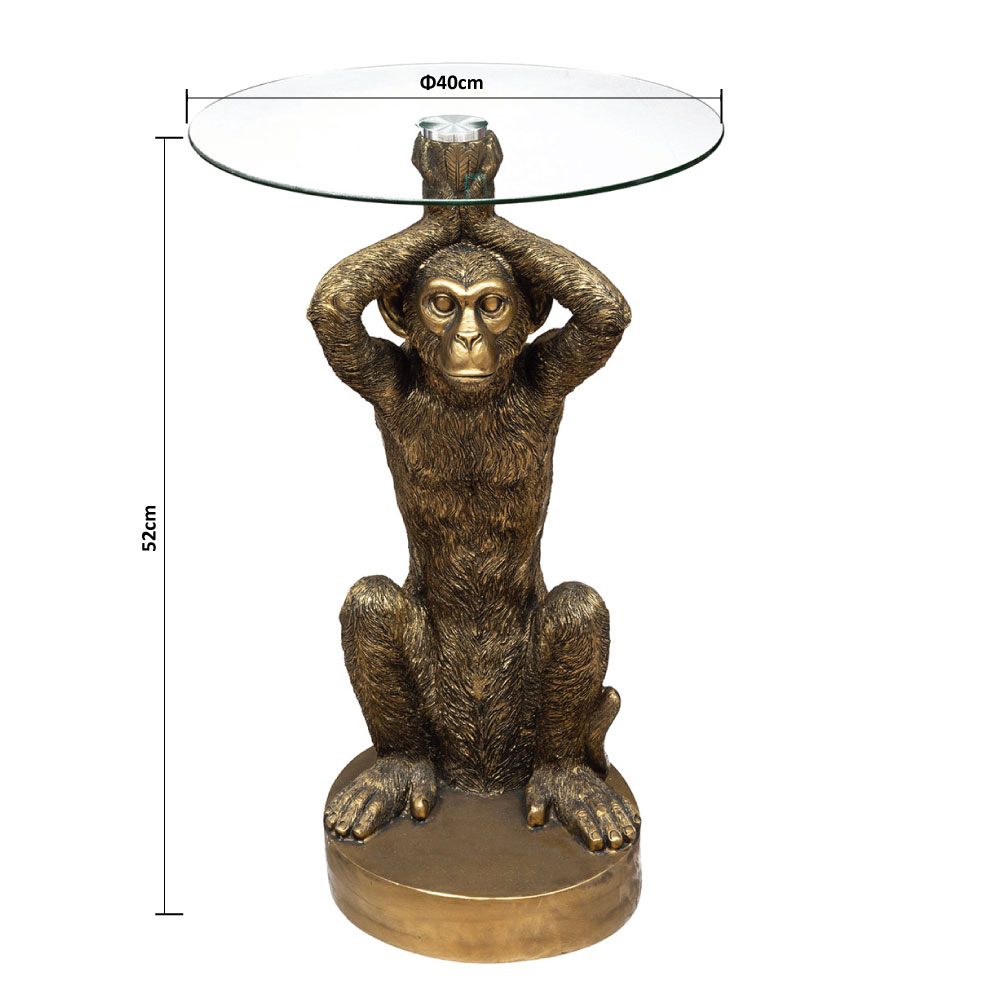 Βοηθητικό Τραπεζάκι (Φ40X52) A-S Wild Monkey 197755 Έπιπλα Σαλονιού Τραπεζάκια Στρογγυλά Spitishop