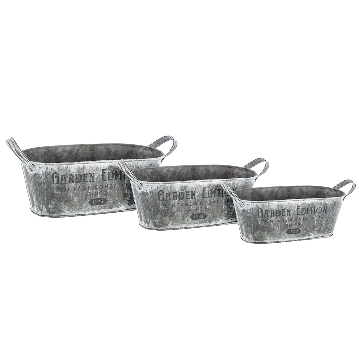 Ζαρντινιέρες (Σετ 3τμχ) A-S Zinc 155782A