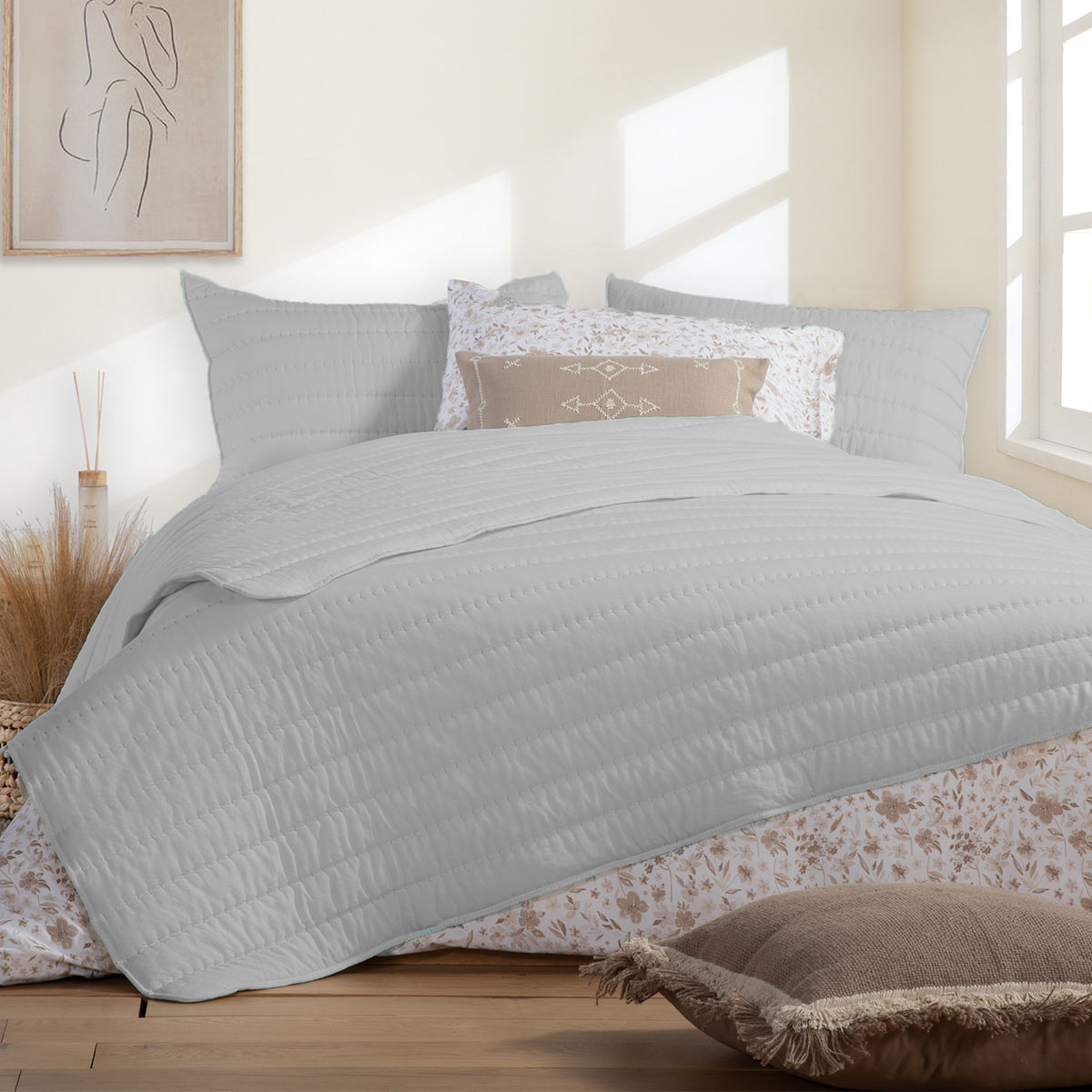 Κουβερλί Υπέρδιπλο (230x240) Nef-Nef Homeware Colorfull Grey