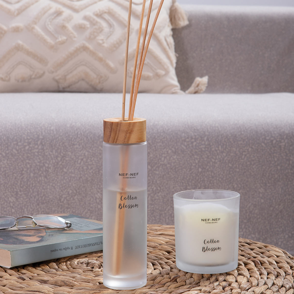 Κερί Αρωματικό 250Gr Nef-Nef Homeware Cotton Blossom Διακόσμηση Αρωματικά Χώρου - Diffuser Κεριά Spitishop
