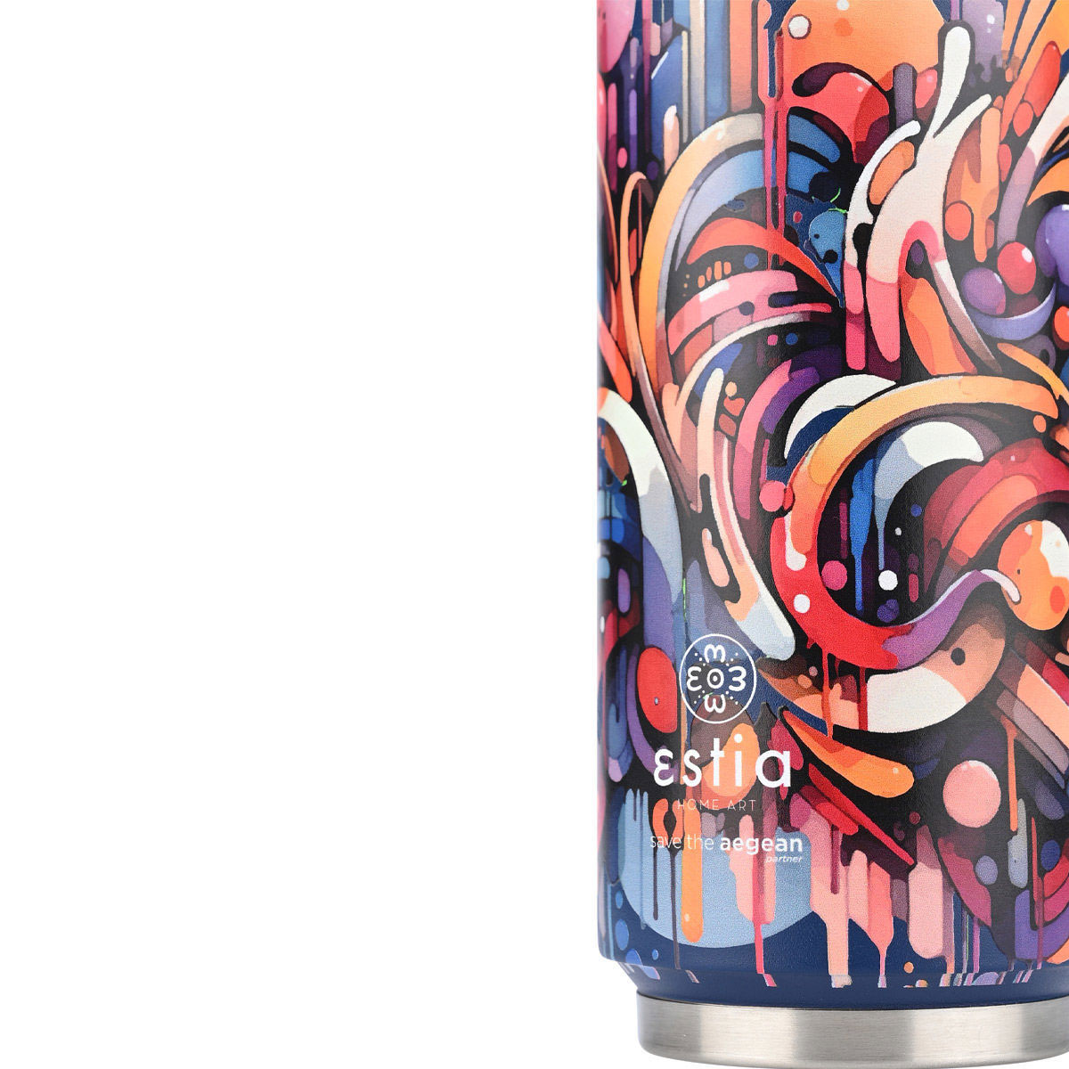 Ποτήρι Θερμός 500Ml Estia Save The Aegean Vibrant Vortex 01-22662 Οργάνωση & Αποθήκευση Ποτήρια Spitishop