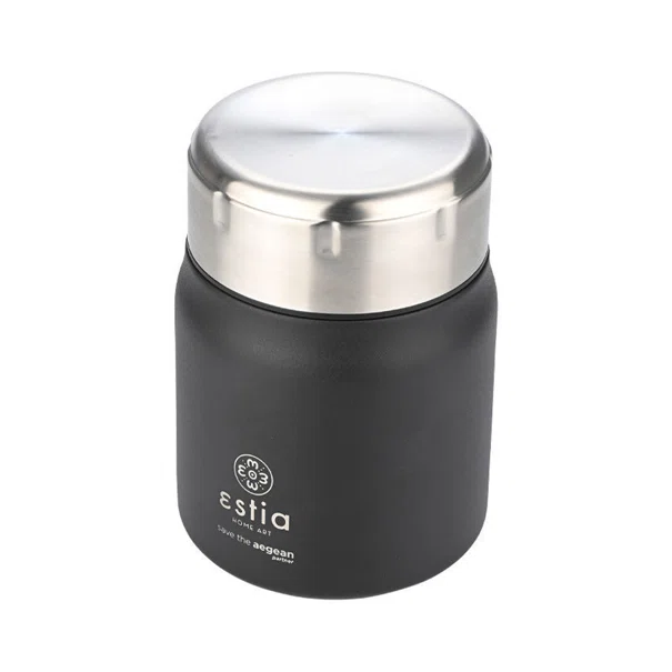 Θερμός Φαγητού 500ml & Κουτάλι Estia Save The Aegean Midnight Black 01-21658
