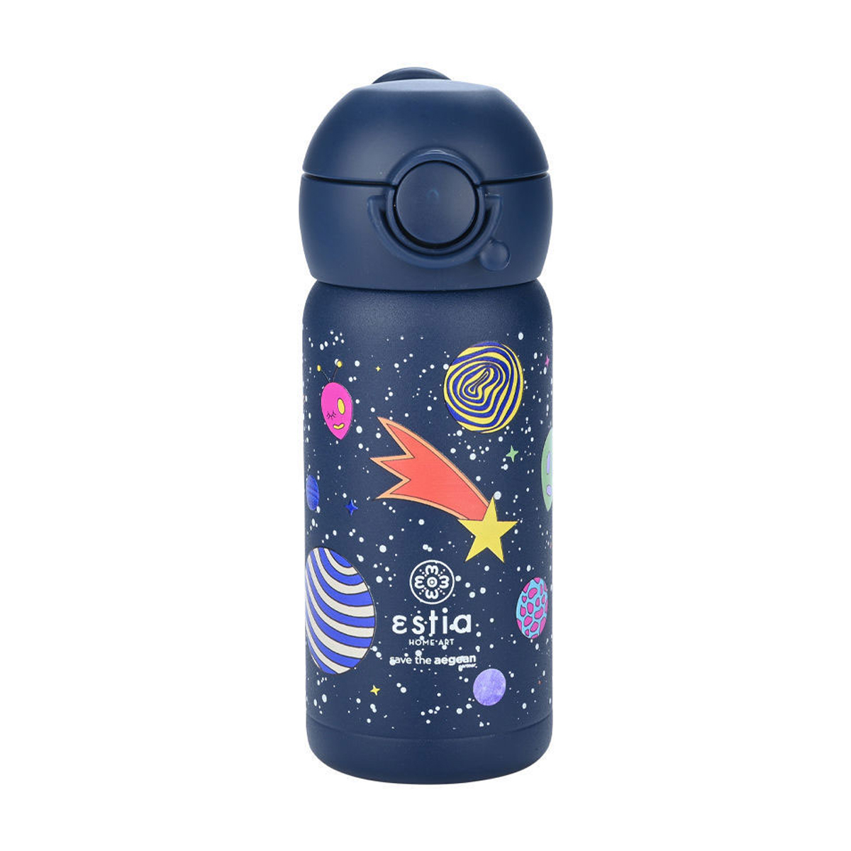Παγούρι - Θερμός 350ml Με Καλαμάκι Estia Save The Aegean Cosmic Voyagers 01-23478