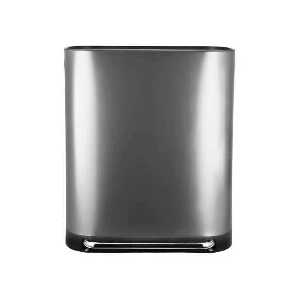 Κάδος Απορριμμάτων Διπλός (57.5x37.3x68.2) Estia 60lt Soft Close Inox 01-20903