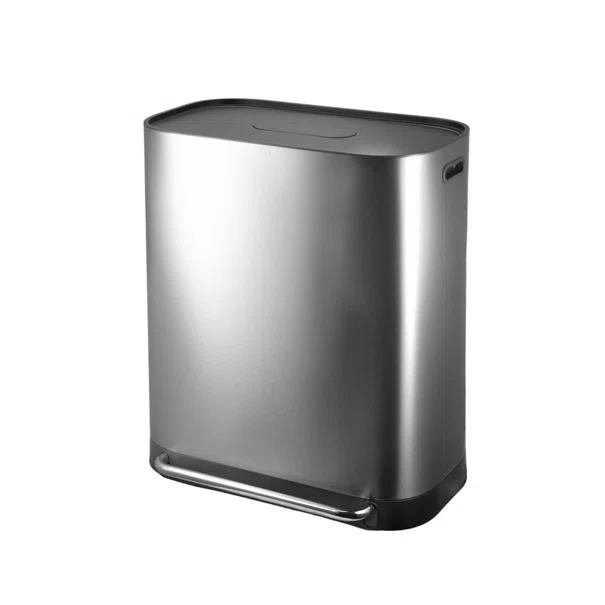 Κάδος Απορριμμάτων Διπλός (57.5x37.3x68.2) Estia 60lt Soft Close Inox 01-20903