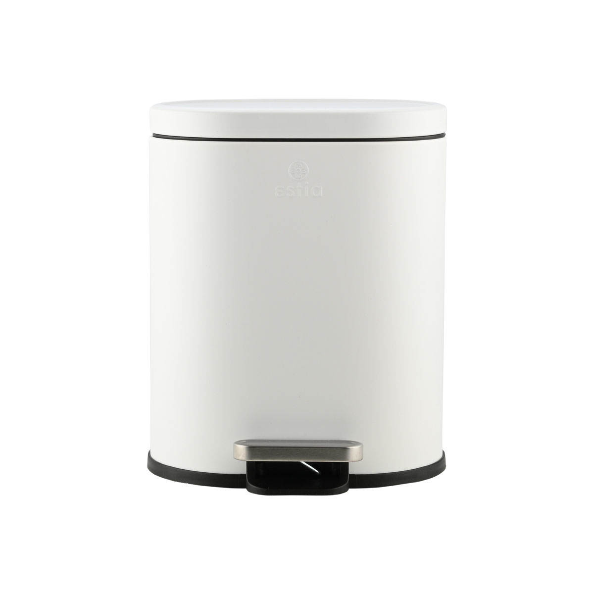Κάδος Απορριμμάτων Μπάνιου (24.4x21.5x29.4) Estia 6lt Ovoid Λευκό 02-21429