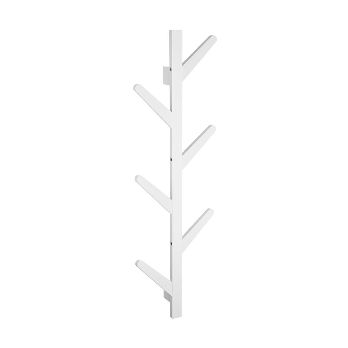 Κρεμάστρα Τοίχου 6 Θέσεων (84x26x6.8) Estia Bamboo Κάθετη Λευκή 04-19716