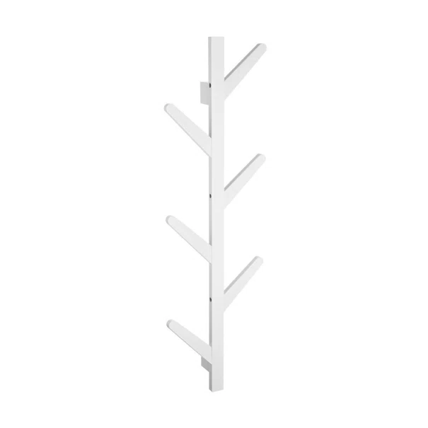 Κρεμάστρα Τοίχου 6 Θέσεων (84x26x6.8) Estia Bamboo Κάθετη Λευκή 04-19716