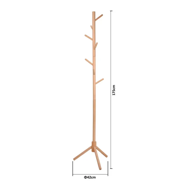 Καλόγερος Ρούχων (42x42x175) Estia Ξύλινο 03-24017