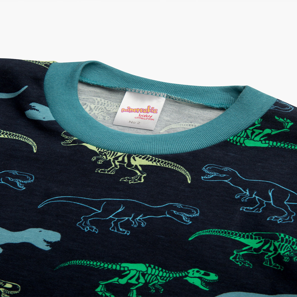 Πιτζάμα Παιδική Καλοκαιρινή Minervakia Pineapple-Dino 62218-213 Blue Green