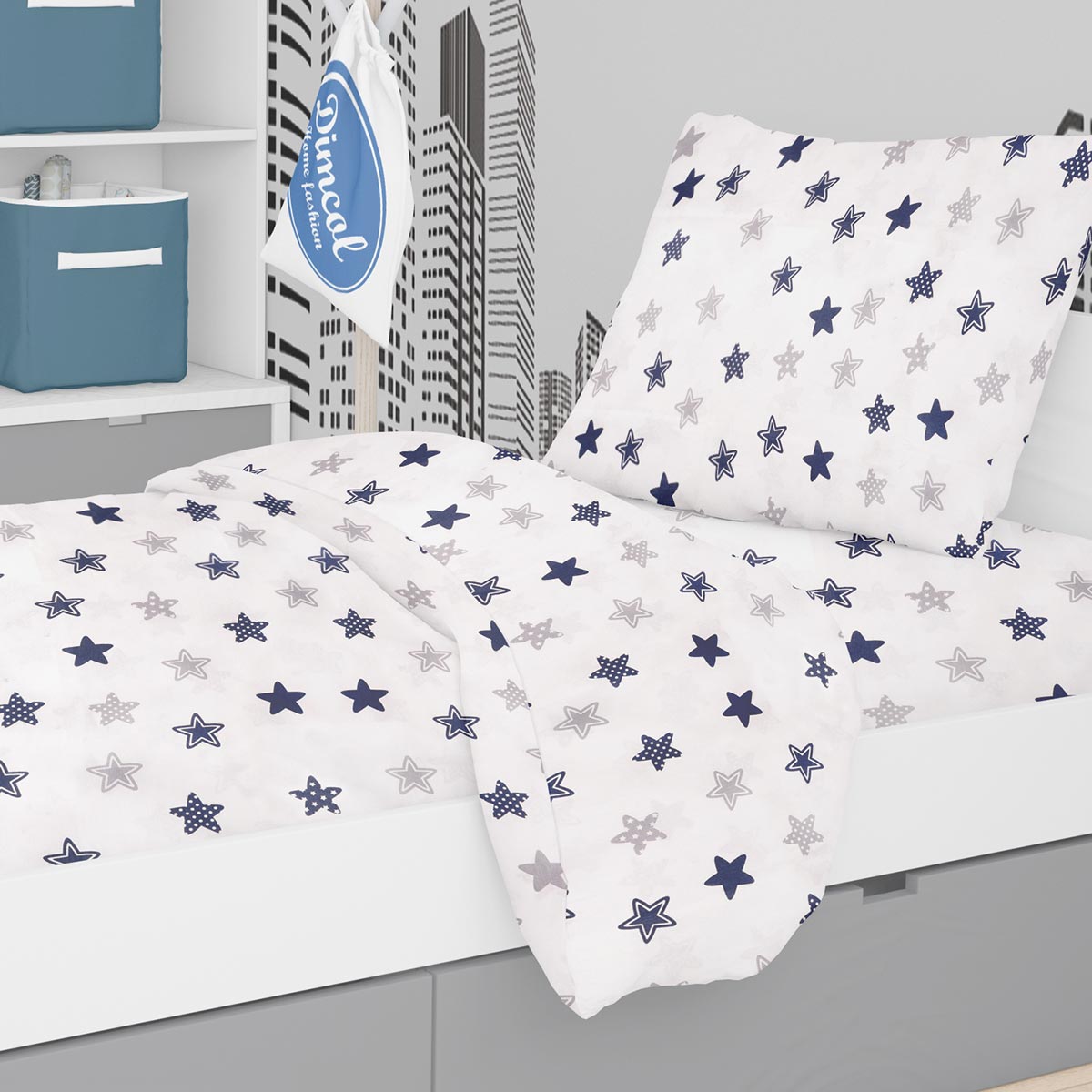 Πάπλωμα Μονό (160x240) Dimcol Star 102 Blue