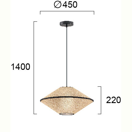 Φωτιστικό Οροφής Μονόφωτο Viokef Amica 4270200 Φωτιστικά Κρεμαστά Spitishop