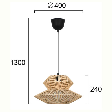 Φωτιστικό Οροφής Μονόφωτο Viokef Bali 4296300 Φωτιστικά Κρεμαστά Spitishop