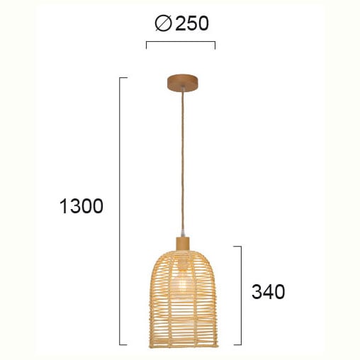 Φωτιστικό Οροφής Μονόφωτο Viokef Bell 4218200 Φωτιστικά Κρεμαστά Spitishop