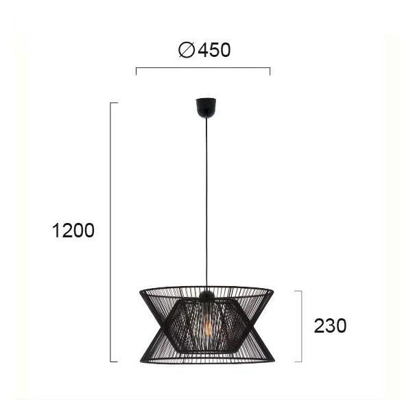 Φωτιστικό Οροφής Μονόφωτο Viokef Argela Black 4203700