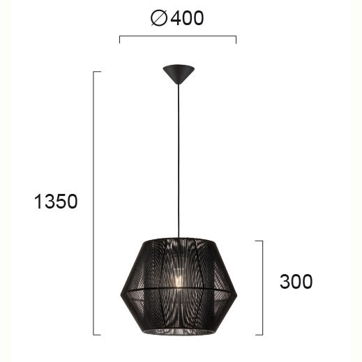 Φωτιστικό Οροφής Μονόφωτο Viokef Zaira Black 4198101 Φωτιστικά Κρεμαστά Spitishop