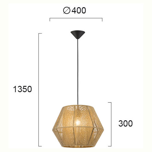 Φωτιστικό Οροφής Μονόφωτο Viokef Zaira Beige 4198102 Φωτιστικά Κρεμαστά Spitishop