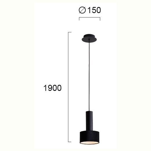 Φωτιστικό Οροφής Μονόφωτο Viokef Arietta Black 4258301 Φωτιστικά Κρεμαστά Spitishop