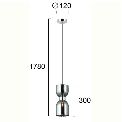 Φωτιστικό Οροφής Μονόφωτο Viokef Memory Smoke 4291901 Φωτιστικά Κρεμαστά Spitishop