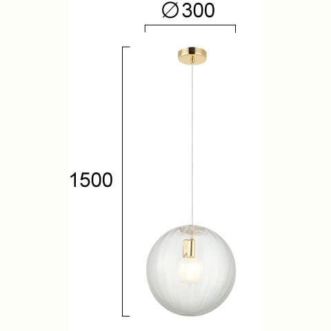 Φωτιστικό Οροφής Μονόφωτο Viokef Diana Transparent 4294300 Φωτιστικά Κρεμαστά Spitishop