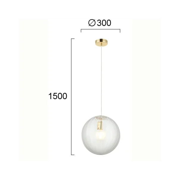 Φωτιστικό Οροφής Μονόφωτο Viokef Diana Transparent 4294300