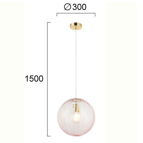 Φωτιστικό Οροφής Μονόφωτο Viokef Diana Pink 4294302 Φωτιστικά Κρεμαστά Spitishop