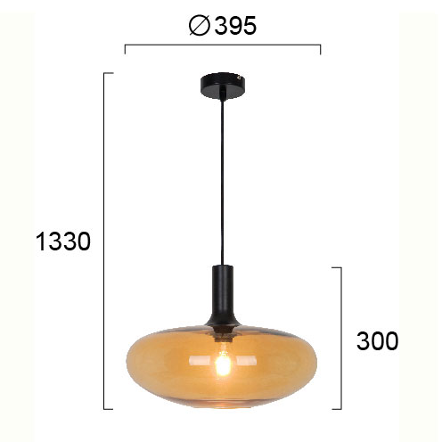 Φωτιστικό Οροφής Μονόφωτο Viokef Convex 4278101 Φωτιστικά Κρεμαστά Spitishop
