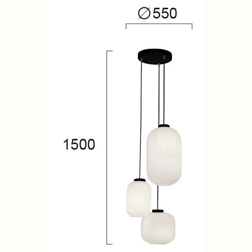 Φωτιστικό Οροφής Τρίφωτο Viokef Astor White 4257900 Φωτιστικά Κρεμαστά Spitishop