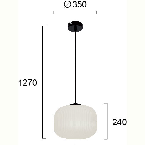 Φωτιστικό Οροφής Μονόφωτο Viokef Astor White 4253000 Φωτιστικά Κρεμαστά Spitishop