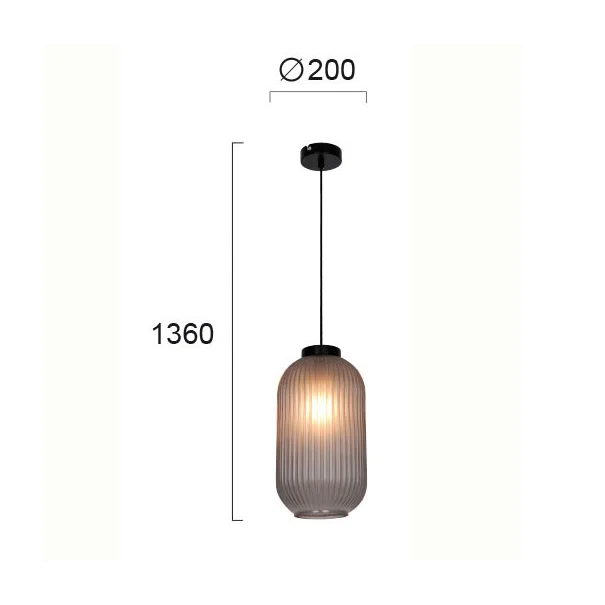 Φωτιστικό Οροφής Μονόφωτο Viokef Astor Smoke 4253101